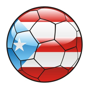 puerto rico flag on soccer ball