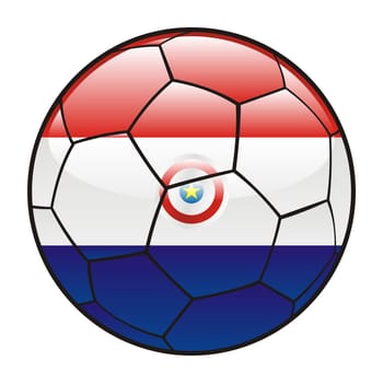 paraguay flag on soccer ball