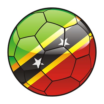 st kitts nevis flag on soccer ball