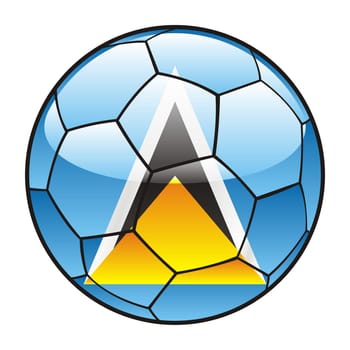 saint lucia flag on soccer ball