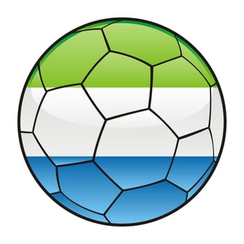 sierra leone flag on soccer ball