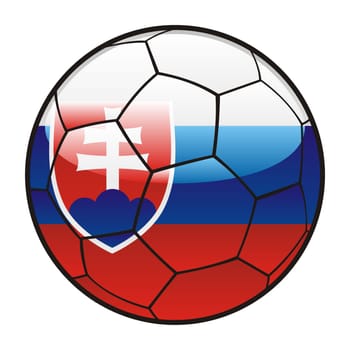 slovakia flag on soccer ball