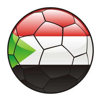 sudan flag on soccer ball
