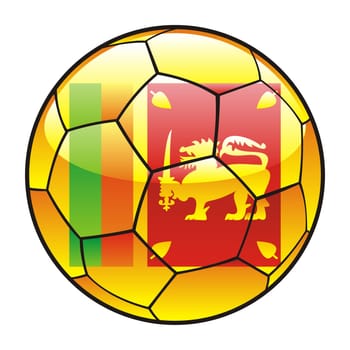 sri lanka flag on soccer ball
