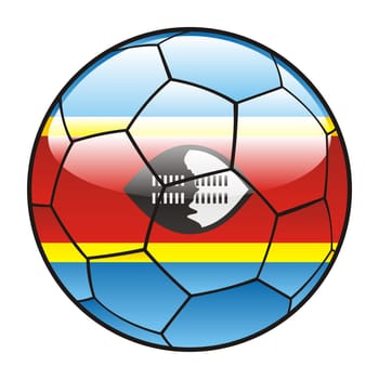 swaziland flag on soccer ball