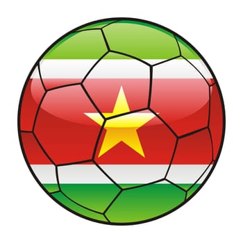 suriname flag on soccer ball