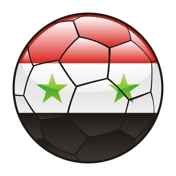 syria flag on soccer ball