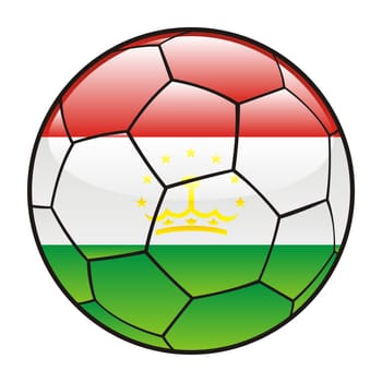tajikistan flag on soccer ball