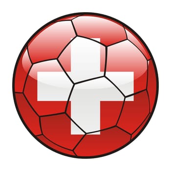 swizterland flag on soccer ball