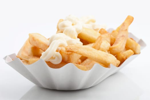 French fries with mayonnaise