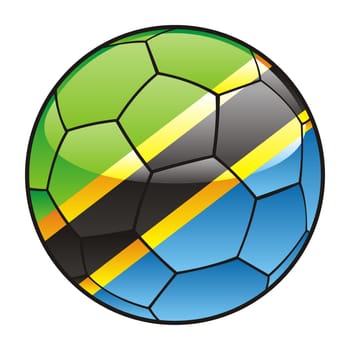 tanzania flag on soccer ball