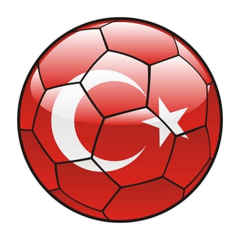 turkey flag on soccer ball