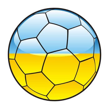 ukraine flag on soccer ball