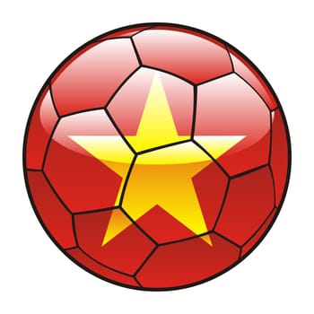 Vietnam Flag on Soccer Ball