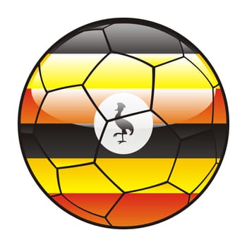 uganda flag on soccer ball