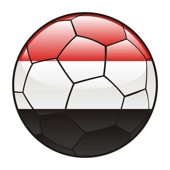 yemen flag on soccer ball