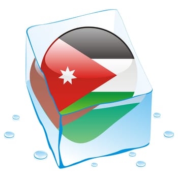 jordan flag frozen in ice cube