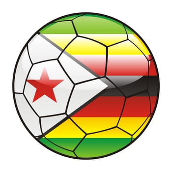 zimbabwe flag on soccer ball