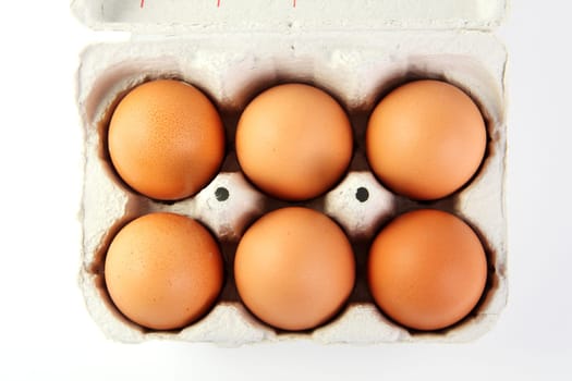 Eggs in egg packet