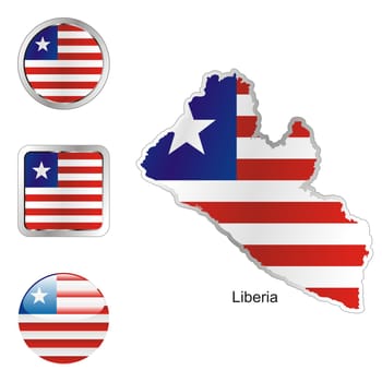 liberia map and internet buttons