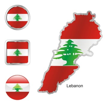 lebanon map and internet buttons