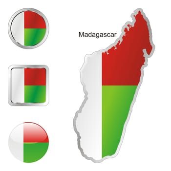 madagascar map and internet buttons