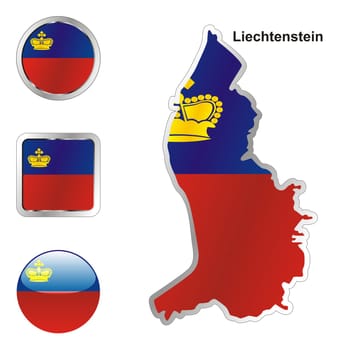 liechtenstein map and internet buttons