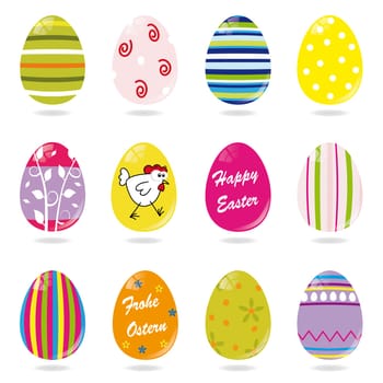 Easter eggs colorful