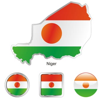 niger map and internet buttons