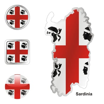 sardinia map and internet buttons