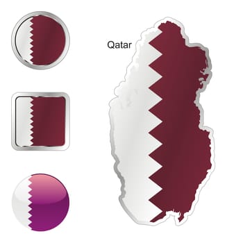 qatar map and internet buttons