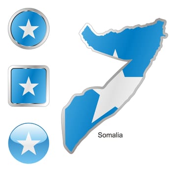 somalia map and internet buttons