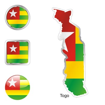 togo map and internet buttons
