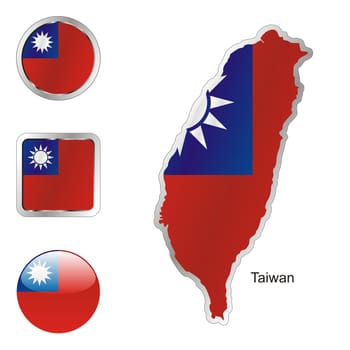 taiwan map and internet buttons