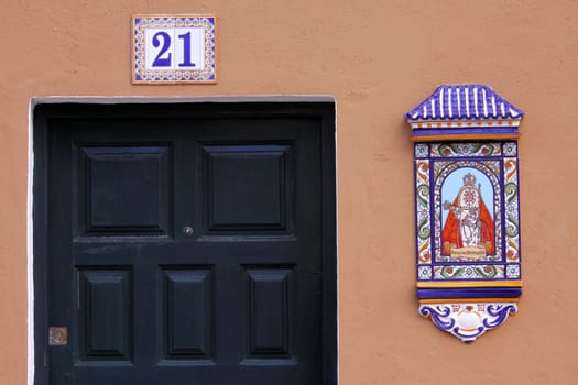 Picture of the Virgin Mary next to the front door