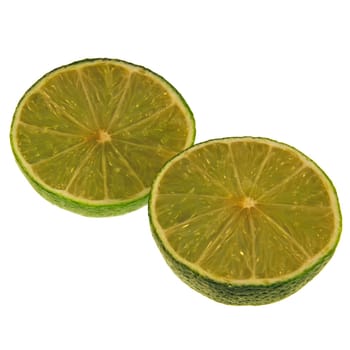 Two lime halves