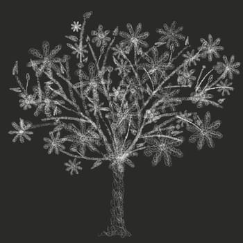 stylized wire tree