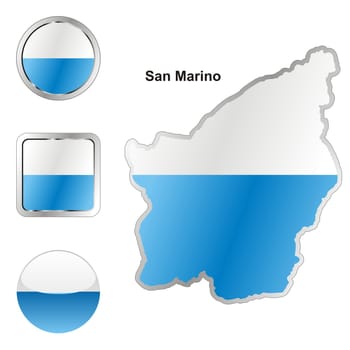 san marino map and internet buttons