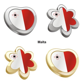 malta flag heart and flower form