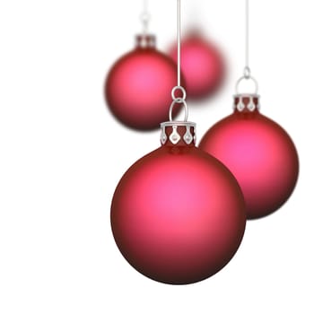 Christmas baubles background 11 red