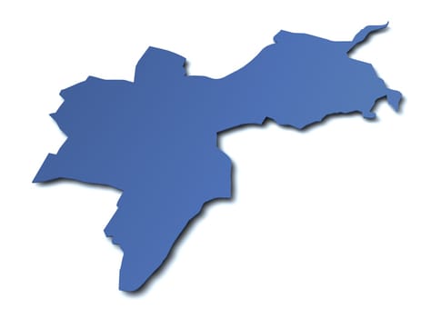 Map of the Canton of Basel City