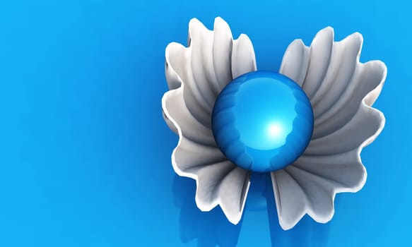 Blue Pearl and White Shell