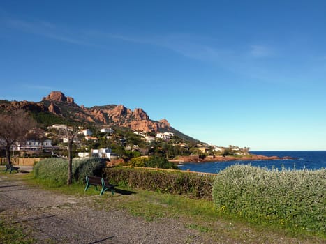 Esterel massif viewed from a little garden