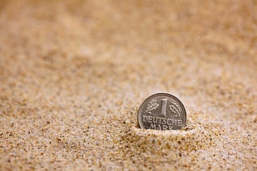 D-Mark in the sand