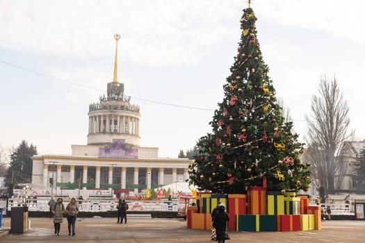 23.12.2022 Kyiv. Ukraine. Christmas market in Kiev at the exhibition center