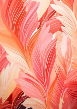 Illustration fashion beautiful colorful art pink decoration element summer style wallpaper design abstract pattern exotic nature seamless texture bird background feather line