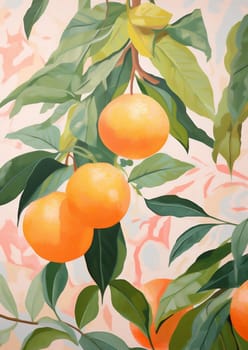 Green leaf vegetarian citrus healthy illustration mandarin seamless nature tropical ripe wallpaper design summer orange fresh organic juice food vitamin texture fruit textile background