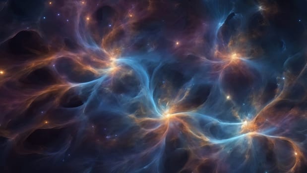 Deep space nebula. Vivid colors. AI generated