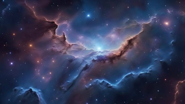 Deep space nebula. Vivid colors. AI generated