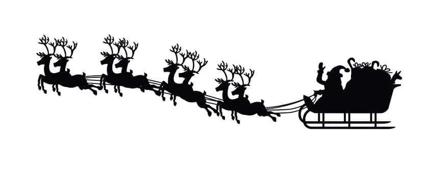santa claus and his sledge